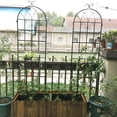 thumbnail image 6 of 4 Pack Garden Arch Trellis for Climbing Plants, Metal Arch Arbor, Black Yard Lawn Fence Trellis, 71" x 19.7", 6 of 9