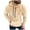 a01Khaki, variant on Men's Autumn Plush Hoodie Fuzzy Fleece Solid Color Long Sleeve Loose Drawstring Hooded Sweatshirt with Pocket Army Green M