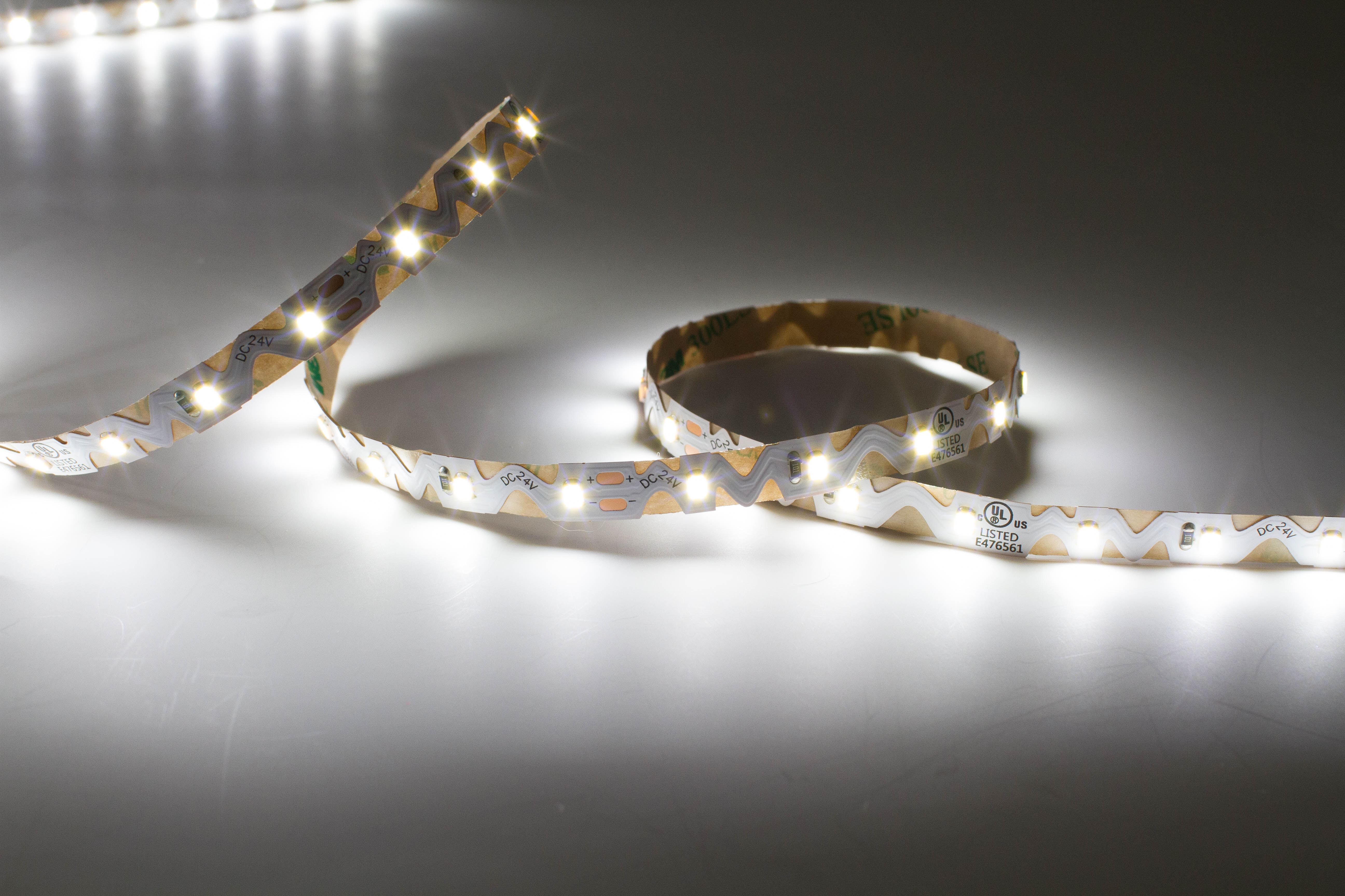 24v S shape LED Strip light zig zag pattern angle turning non-waterproof 5000K pure white for sign project hobby power supply driver not included