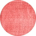 thumbnail image 1 of Ahgly Company Indoor Round Abstract Red Contemporary Area Rugs, 4' Round, 1 of 4