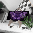 thumbnail image 3 of 1 Pcs 2D Flat License Plate Covers & Frames, Purple Butterfly For Decorative Front, Waterproof For Decoration Aluminum License Plate Covers & Frames Cover For Men Women, 12" X 6", 3 of 6