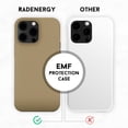 thumbnail image 3 of RadEnergy Shungite Silicone EMF Protection Case for iPhone 13, Anti-Radiation, Coffee Color, 3 of 9