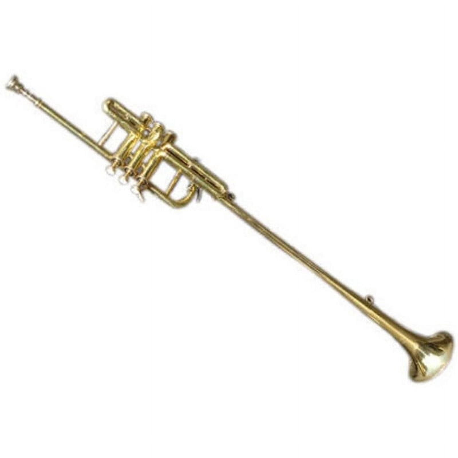 SHREYAS Branded Flag Trumpet Solid Premium Brass Built Material with Free Hardcase & Mouthpiece