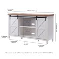 thumbnail image 4 of Henn&Hart 58" White/Golden Oak TV Stand, 4 of 11