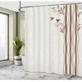 thumbnail image 4 of Ambesonne Nature Shower Curtain, Abstract Wavy Swirl Tree Art, 69"Wx84"L, Ivory Caramel, 4 of 4
