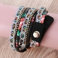 thumbnail image 2 of FRCOLOR Women's Wrapped Lady Bracelet Watch Candy Color Silver Quartz Watch Bracelet (Black), 2 of 8