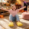 thumbnail image 6 of Kids Cute Claw Slippers Winter Solid Color Thickened Fleece, 6 of 7