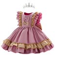 thumbnail image 1 of 2023, vestido de princesa Lolita para niñas pequeñas, primer año, fiesta de cumpleaños, vestidos de boda, ropa para niños, tutú con lazo, vestido 12-18M (etiqueta 80) Gao Jinjia LED, 1 of 2