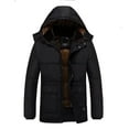 thumbnail image 4 of FDGIU Men's Heavy Duty Quilted Puffer Parka - Winter Long Coat with Hood, Windproof Cold Weather Outerwear, 4 of 6