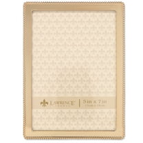 Lawrence Frames Classic Bead 5x7 Gold Metal Picture Frame