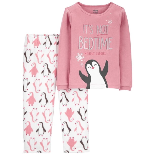 Pijama 2 pzas Carter´s Child of Mine Rosa Estampado Pinguinos 4T