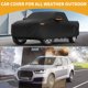 thumbnail image 2 of Funda para auto impermeable para todo clima, protección exterior completa contra el sol y la lluvia, con tiras reflectantes, negra para GMC Sierra, 2 of 7
