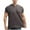 Gray, variant on Men Solid V-Neck Short Sleeve Summer Fitness Workout Training Tops