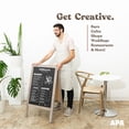 thumbnail image 5 of Ilyapa Wooden A-Frame Sign with Eraser & Chalk - 40 x 20 Inches Magnetic Sidewalk Chalkboard – Grey Menu Display for Restaurant, Business or Wedding, 5 of 7