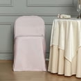 thumbnail image 4 of BalsaCircle 10 Blush Solid Polyester Folding Chair Covers Slipcovers Linens, 4 of 8