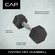 CAP Barbell, 60lb Coated Hex Dumbbell, Single