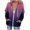 Purple, variant on Gym Jacket for Women Relaxed Fit Zip up Front Ponte Blazer with Adjustable Sleeves Hot Pink,M