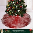 thumbnail image 6 of FMSHPON Snowflake Santa Xmas Tree Xmas Christmas Tree Skirt Stand Mat for Holiday Party Decoration Indoor Outdoor 48 inches, 6 of 6