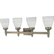 Nuvo Lighting 60469 - 4 Light (Twist and Lock Base) 29" Triumph Brushed Nickel Finish with Alabaster Glass Vanity Light Fixture (60-469)