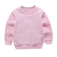 thumbnail image 4 of BRGZLK Boys Outfits Solid Color Long Sleeved Casual Sweatshirt and Sweatpants for Daily Wear Fall Fashion Outfits Pink 12-18 Months, 4 of 5