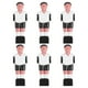 thumbnail image 1 of WORGEOUS Muñecas de la máquina del fútbol del reemplazo del jugador de fútbol de la tabla del estilo del torneo 6pcs, 1 of 8