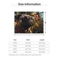 thumbnail image 5 of Yiaed Pug Wearing Sunglasses Flowers Print Blanket Throw Blanket Soft Cozy Flannel Blanket for Home Bed Sofa Couch Chair-50"x40", 5 of 6