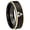 Black And Gold Step Edge, variant on Zelda Triforce Concave Black Tungsten Men Ring 10MM