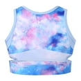 thumbnail image 2 of iiniim Kids Girls Tie Dye Cutout Back Crop Top Gymnastics Dance Workou Sports Bra Cami Shirts Sea Sky Pink 12, 2 of 7