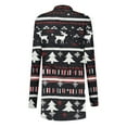 thumbnail image 3 of Women Christmas Cardigan Sweaters,Fleece Xmas Holiday Top Open Front Long Cardigan Soft Knit Christmas Tree Printed Sweater Spring Outfits 2025 Pullover Fall Winter Christmas Clothes, 3 of 4
