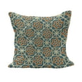 thumbnail image 1 of Orient Fluffy Throw Pillow Cushion Cover, Style Flower Arrangement Daffodils Old Framework Print, Decorative Square Accent Pillow Case, 28" x 28", Teal Orange, by Ambesonne, 1 of 5