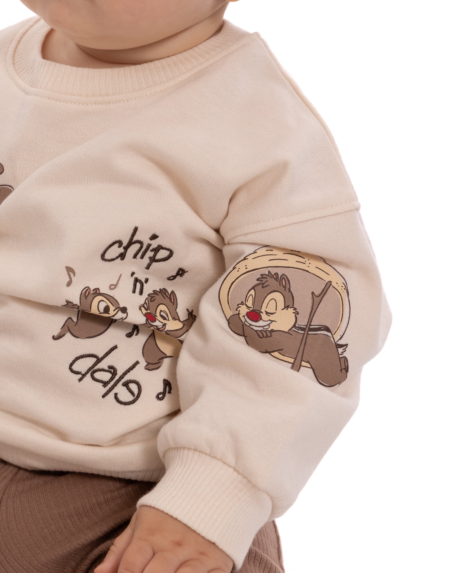 Disney Classic Chip n Dale Baby Girls Crewneck Sweatshirt, Leggings and Headband Set, 3-Piece, Sizes 0/3M-24M