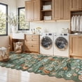 thumbnail image 5 of Washable 2x8 Hallway Runner Rug: Water-resistant Kitchen Rug Soft Bedroom Carpet Non-slip Indoor Hardwood Floor Mat For Entryway Bathroom Dining Room Boho Decorative Home Decor(2x8  Floral/green), 5 of 8