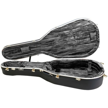 000 Acoustic Guitar Case - Hiscox Cases Liteflite Artist Acoustic Guitar Case - Black Shell/Silver Interior