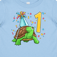 thumbnail image 4 of Inktastic 1st Birthday Cute Turtle in Party Hat with Confetti Boys or Girls Baby T-Shirt, 4 of 5