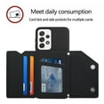 thumbnail image 4 of Allytech Galaxy A53 5G Case with Wallet, PU Lether Magnetic Clasp Cards Slots Kickstand Shockproof Protective Back Flip Case Wallet Cover for Samsung Galaxy A53 5G - Black, 4 of 8