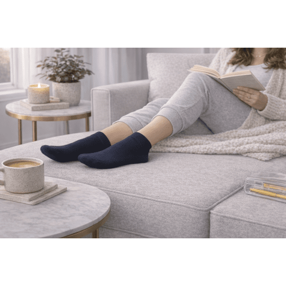 Sierra Socks Women's Bamboo Low Cut Shorties One Pair OR 3 Pair Pack Socks 2104 (Sock Size:9-11, Shoe Size: 4-10, Navy (3 Pair Pack))