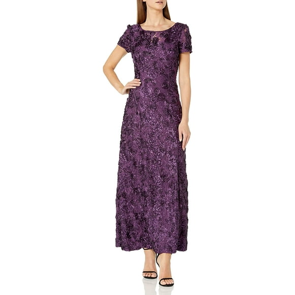 Alex Evenings Robe Longue Ligne A Rosette pour Femmes