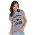thumbnail image 4 of Us Air Force USAF Power Wings Logo Women's T Shirt Ladies Tee Brisco Brands L, 4 of 5