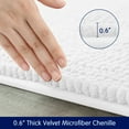 thumbnail image 5 of Subrtex Luxury Chenille Bathroom Rug Extra Soft and Absorbent Shaggy Rugs (White,24"*60"), 5 of 8