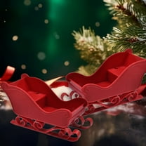 KOYPTL 2pcs-Christmas Santa Sled Tabletop Decoration for Wax Rings Trinkets,Xmas Village Display for Holidays Home Decor Statue Pedestal for Fireplace Bedroom Centerpieces Christmas Winter Holiday