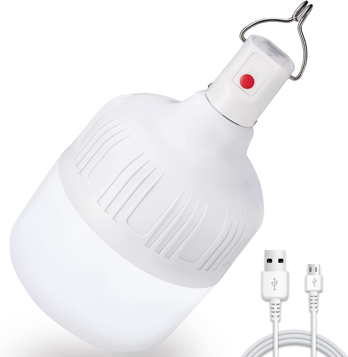 GVDV Camping Lantern, Dimmable LED Light Bulb 5 Lighting Modes, USB