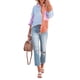 thumbnail image 3 of Txlixc Blusa de mujer Contraste Color Costura Manga larga Solapa Cierre de botón Suelta Versátil Camisa casual Tops Txlixc  Moda, 3 of 9