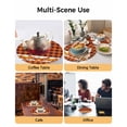 thumbnail image 2 of 13 Inch Round Placemats Set of 6, Fall Non Slip Heat Insulation PP Table Mats, Thanksgiving Orange Pumpkin Maple Leaves Plaid Washable Place Mats for Kitchen Dining Party Table Decor, 2 of 7