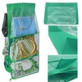 thumbnail image 3 of 6 Pockets Handbag Hanging Storage Organizer Bag Tidy Wardrobe Closet Hanger, 3 of 8