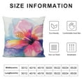 thumbnail image 5 of Creowell  Flower Throw Pillow Cushion Cover, Hibiscus Flower in Pastel Abstract Colorful Romantic Petal Pattern Artwork Print, Decorative Accent Pillow Case,  Pink Tones, 5 of 5