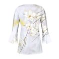 thumbnail image 5 of Vivianyo HD Women's 3/4 Sleeve Blouse Women Fashion Printed Casual V-Neck Short Sleeve Loose T-Shirt Blouse Tops, 5 of 5