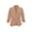 Mocha, variant on Women's Casual Fitted Blazer Draped Open Front with Ruched 3/4 Sleeves (S-3XL)