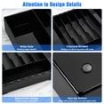 thumbnail image 4 of Lonian Silverware Drawer Organizer, Adjustable Drawer Organizer for Kitchen Utensils, Plastic Cutlery Tray, Black, 4 of 6