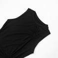 thumbnail image 6 of Women'S Tank Tops Loose Fit Undershirt Solid-color Irregular Pleated Waist-cinching Heart-shaped Hollowed-out Round-neck Upper Garment Black Fitted Tank Tops S-L, 6 of 9