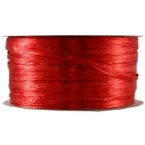Jam Raffia Ribbon, 60 Feet, Imperial Red, 1/Pack